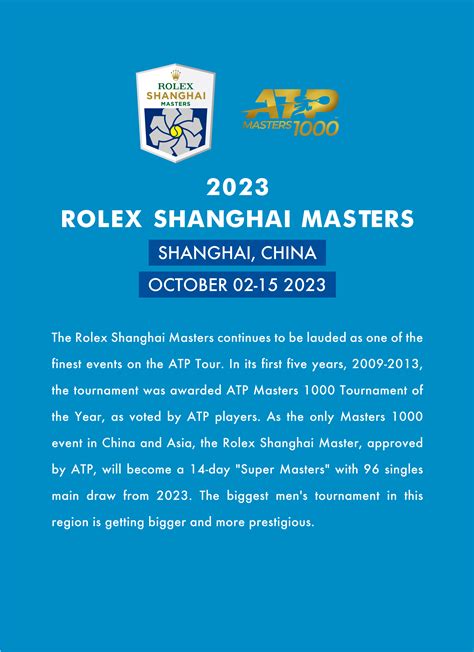 shanghai watch company rolex|2024 rolex shanghai masters.